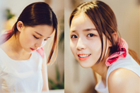 同济校花置身麦田神情陶醉