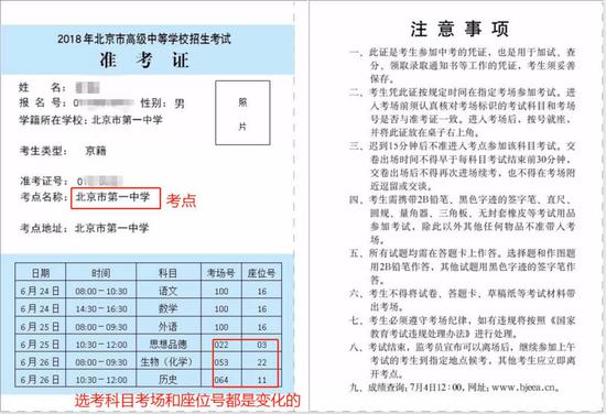 中考“踩点”注意事项