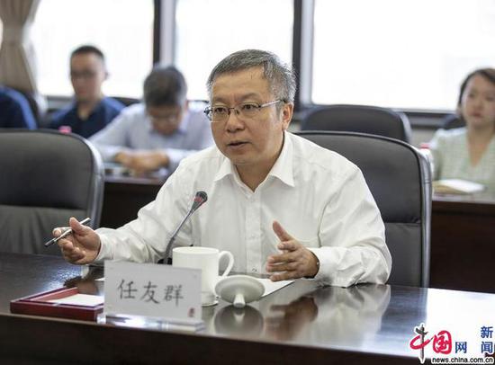 学习部教师工作司任友群司长致辞。 中国网记者 马旷/摄