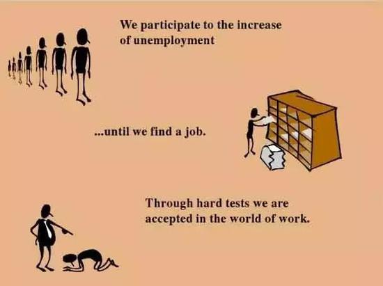 We participate to the increase of unemployment ...until we find a job