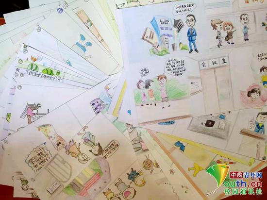 00后女大学生手绘31组漫画记录"三下乡"支教生活