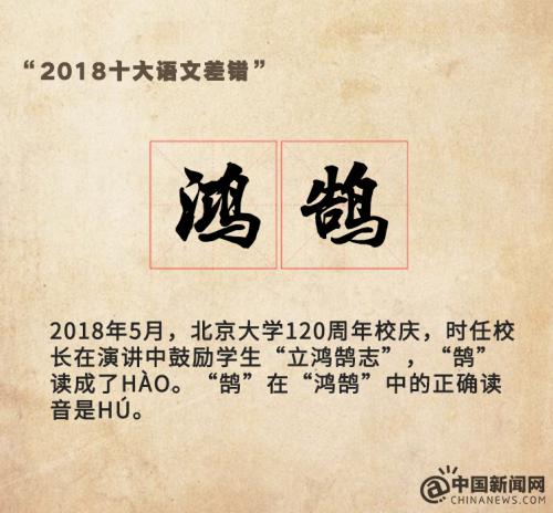 “2018十大语文差错”公布 这些易错字词你读对了吗