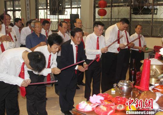 图为林氏祭祖仪式现场。 林永传 摄