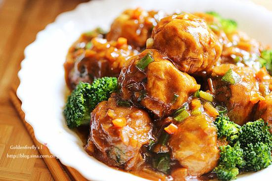 经典开胃下饭菜油面筋塞肉