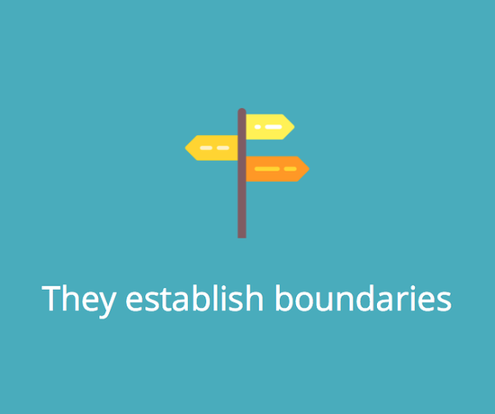 They establish boundaries.