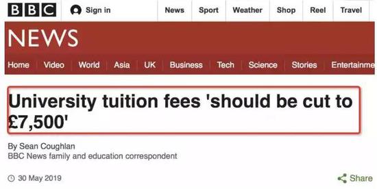 据BBC报道,英国政府拟降低大学学费,在2021/22学年起学费有望降低至£7,500,