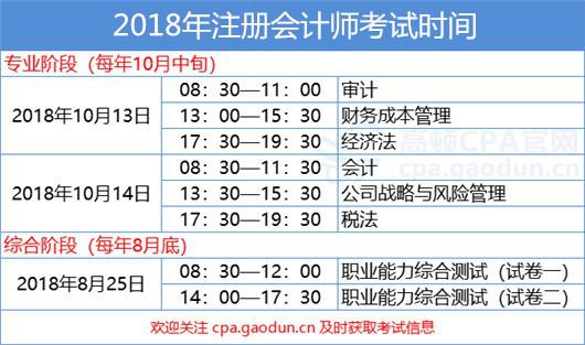 2018年注册会计师考试时间及冲刺阶段如何学