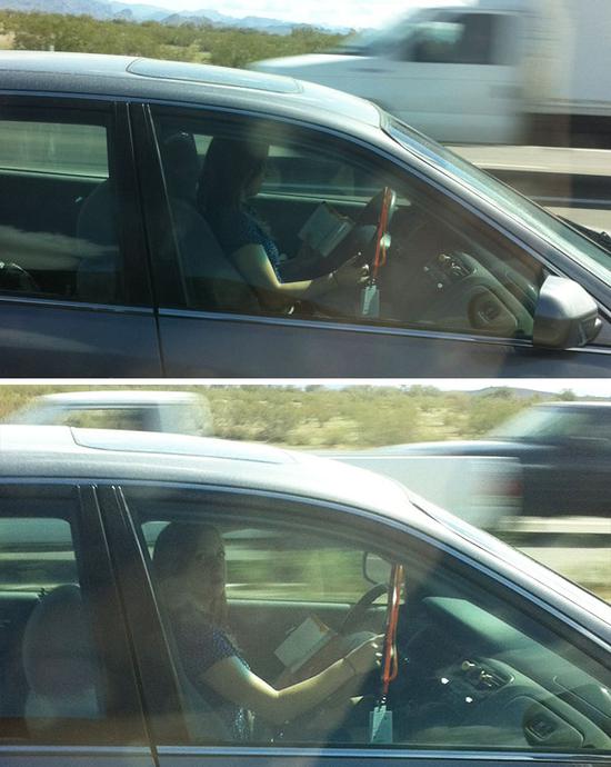 5.Caught Reading A Book While Driving