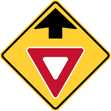 Give way sign ahead 前方让行