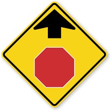 Stop sign ahead  前方停车