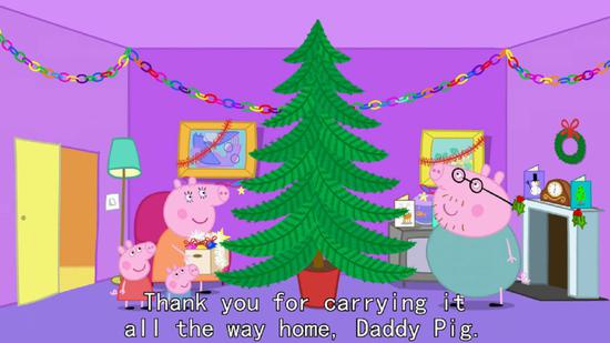 Daddypig,Daddypig thank you for carrying it all the way home, daddy pig.