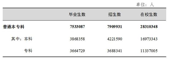 普通本专科学生情况