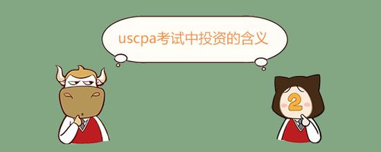 uscpa考试中投资的含义是什么