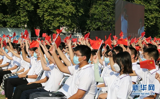 9月12日上午,武汉大学举行2021级本科生开学典礼。新华网发 屈波摄