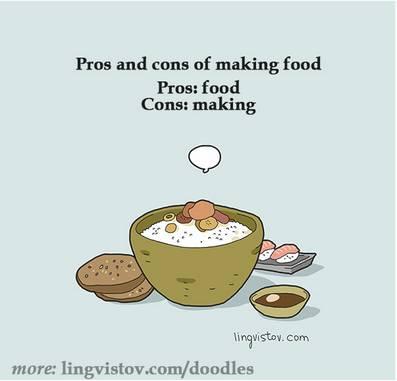 Pros and cons of making food