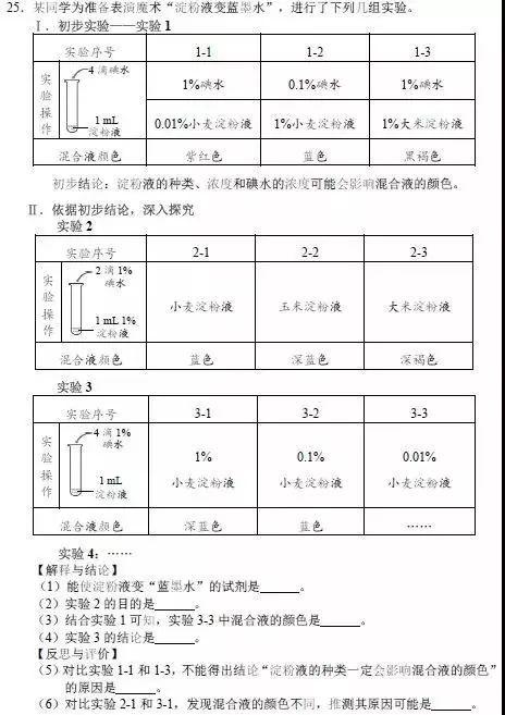 考点：科学探究实验