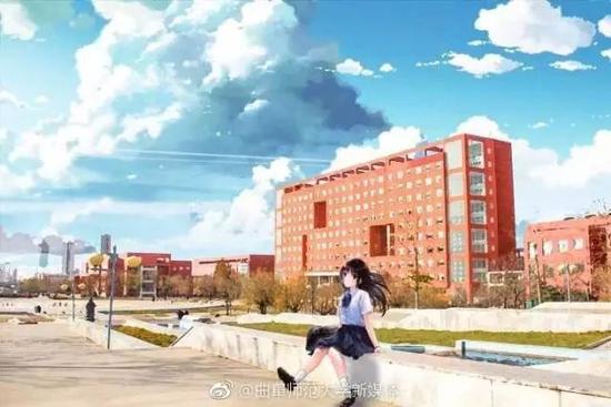 大学生描绘二次元唯美校园景色(图)|大学校园|二