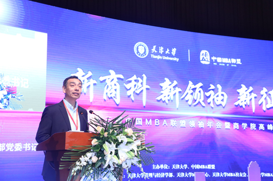 天津大学管理与经济学部党委书记马寿峰(摄影 唐蒙)