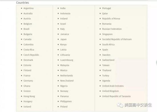 （斯坦福大学官网面试国家和地区清单）