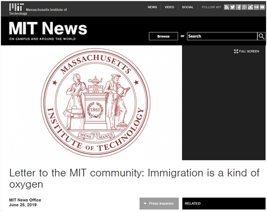 麻省理工学院(MIT)官网截图