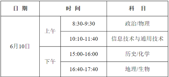 海南2018年普通高考和高中基础会考时间安排