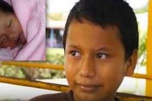 墨西哥11岁贫困男孩当爹 称要努力工作养育儿子