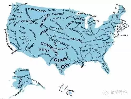 英国人如何看美国各州