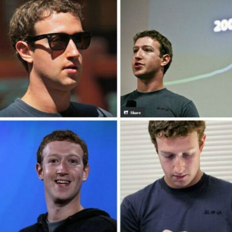 清一色的灰色T恤