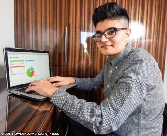 英国15岁中学生自创网络游戏 已赚足大学学费