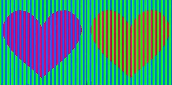 有趣的视觉错觉测试:爱心是啥颜色(图)|视觉错