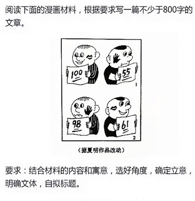 试题中的漫画