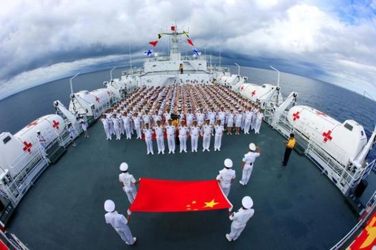 资料图：中国海军编队赴环太军演