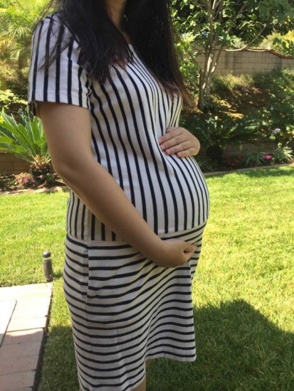 怀孕六个半月、赴美生子的钱女士，日前从韩国飞往拉斯维加斯机场，顺利入境美国，未受海关刁难。（美国《世界日报》/王全秀子 摄）