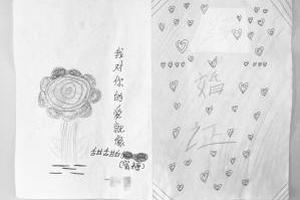 小学生画“结婚证”表白:我对你的爱甜甜的(图)