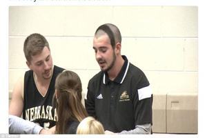 美国大学生360度绕头奇葩发型爆红网络