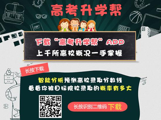 扫码或长按识别二维码下载“高考升学帮”，查阅更多相关信息。