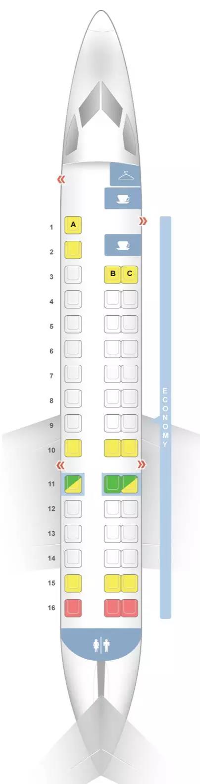 冒险家的乐园（图片来源：SeatGuru）