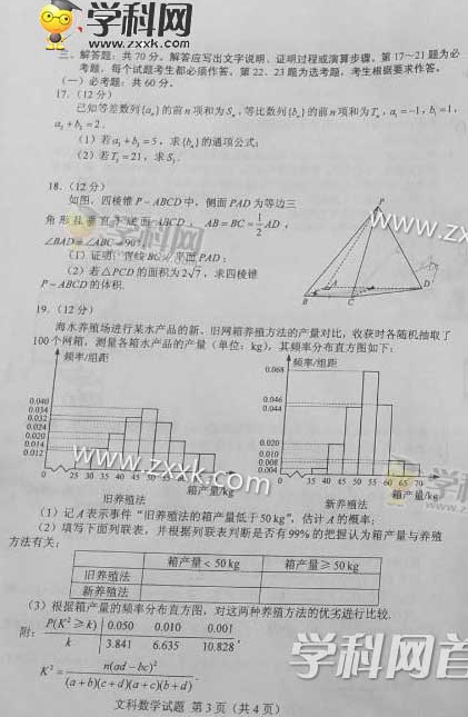 2017年高考数学文真题（全国卷II）