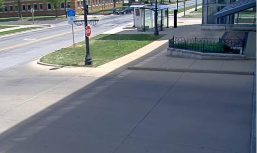 警方公布的监控录像显示，有一辆黑色轿车靠近章莹颖停下来。（视频截图）