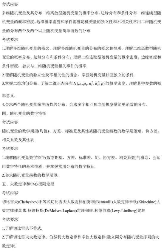 2018考研数学大纲原文:数学一(图片版)|大纲|数