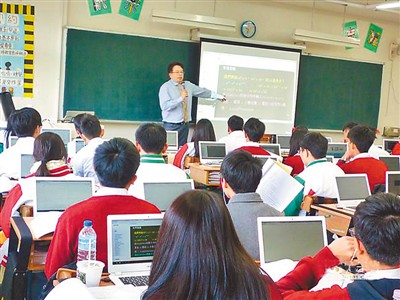 台湾新北市某高中上课情景。（资料图片）