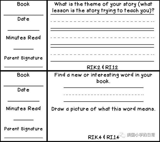 reading log