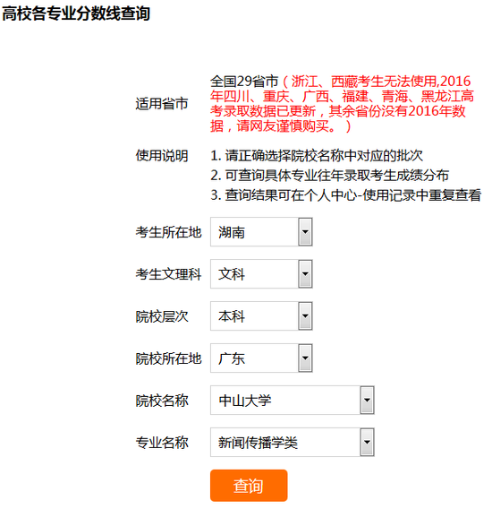 新浪高考志愿通全国各大高校的历年分数线高校历年分数线查询