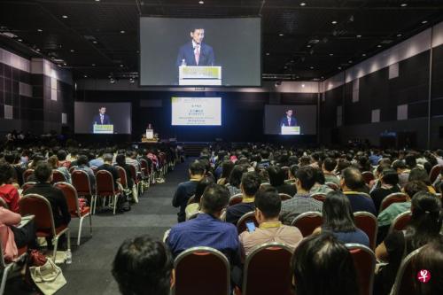 王乙康出席“华文作为第二语言之教与学”国际研讨会开幕礼。(图片来源:新加坡《联合早报》 梁伟康 摄)