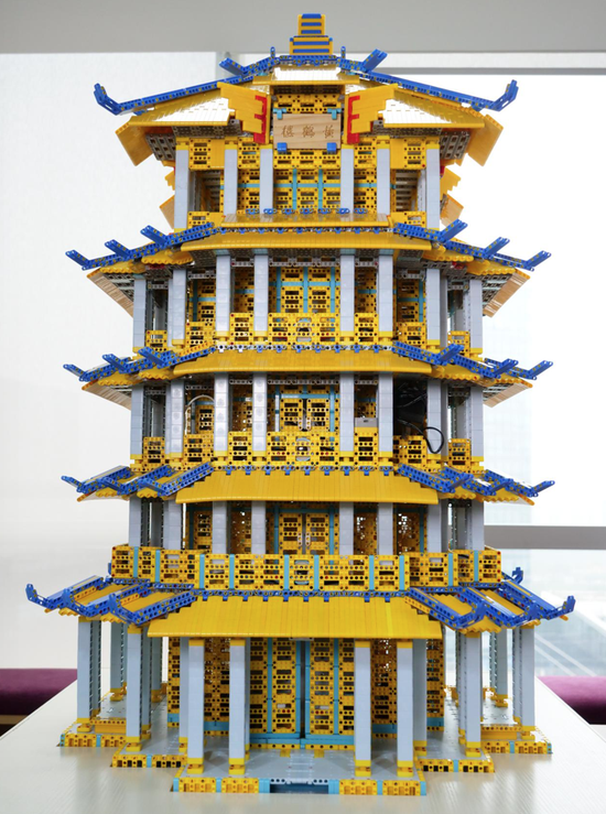 耗时80个小时完成的黄鹤楼模型