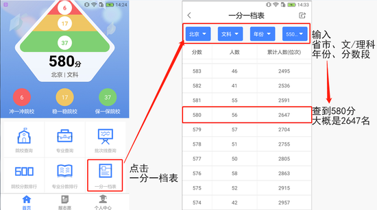 根据位次选学校更专业哦!
