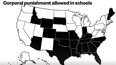 美国至今有近20个州的公立学校允许“打”学生
