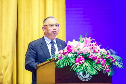 图片说明:副校长吴柏钧教授致辞