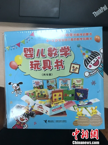 资料图：这本书书封上，印有“0~3岁宝宝自己看的数学玩具书”字样。接力出版社供图