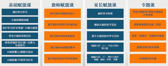 （好未来脑科学实验室课程体系示例）